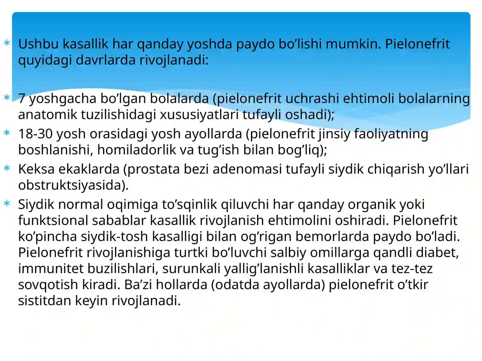 O`tkirvasurunkalipiyelonefrit.Simptomlari,asoratlarivadavolashyo`llari 3