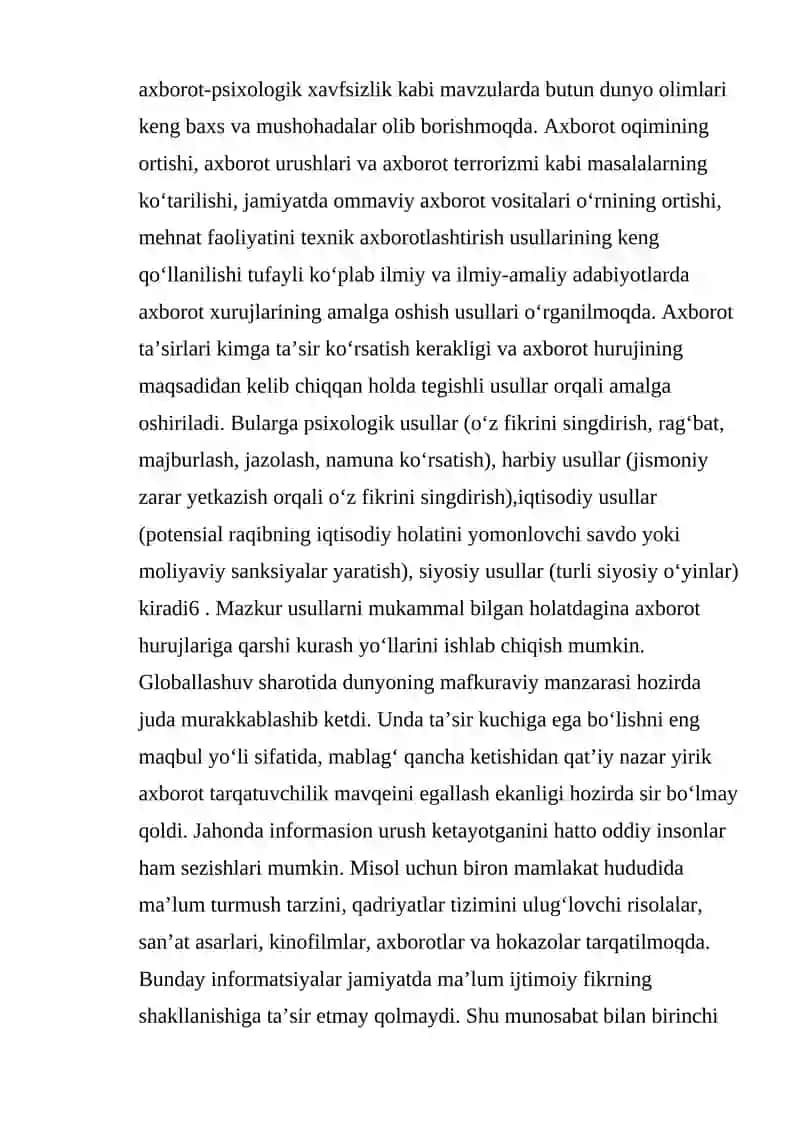 Axborot xurujlari va ularning inson onggiga salbiy ta`siri 3