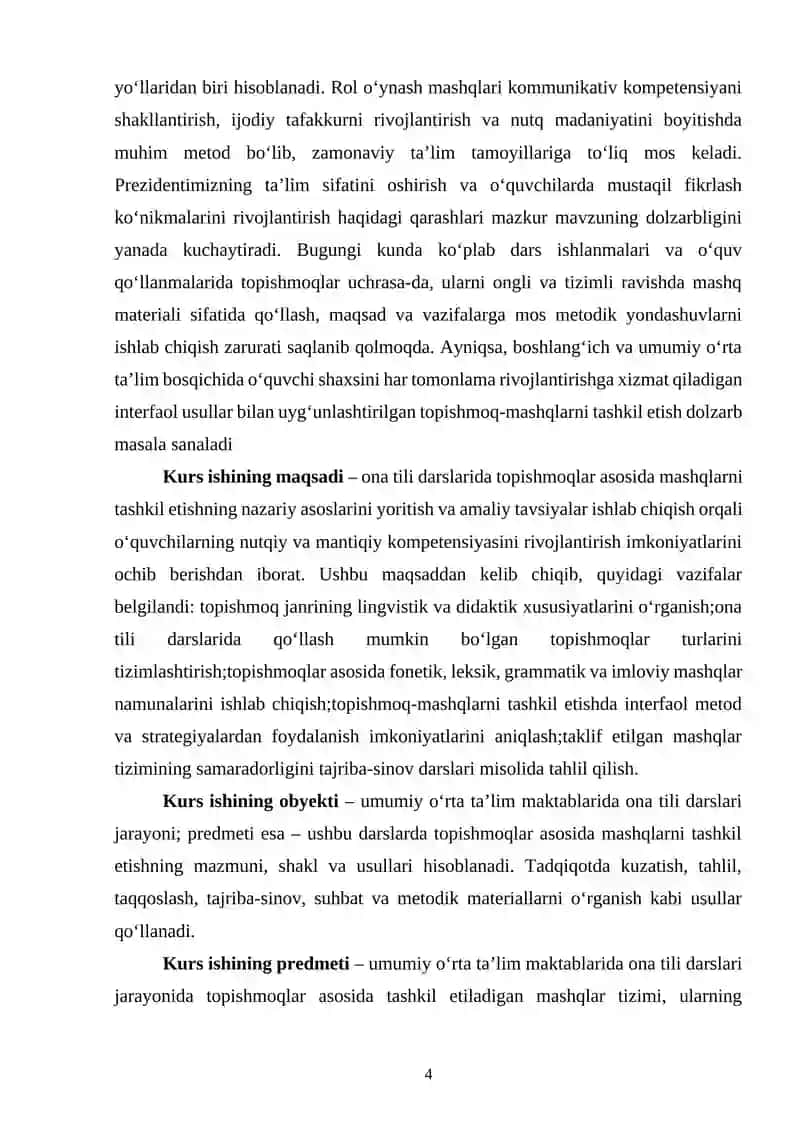 Ona tili darslarida topishmoqlardan foydalanishning metodik tamoyillari va mashq turlari 3