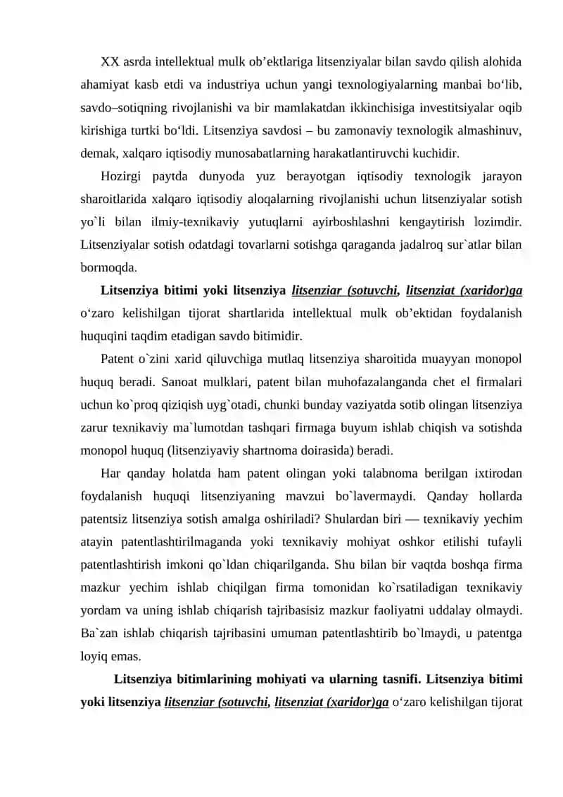 SANOAT NAMUNASINING PATENTGA LAYOQATLIK SHARTLARI 3