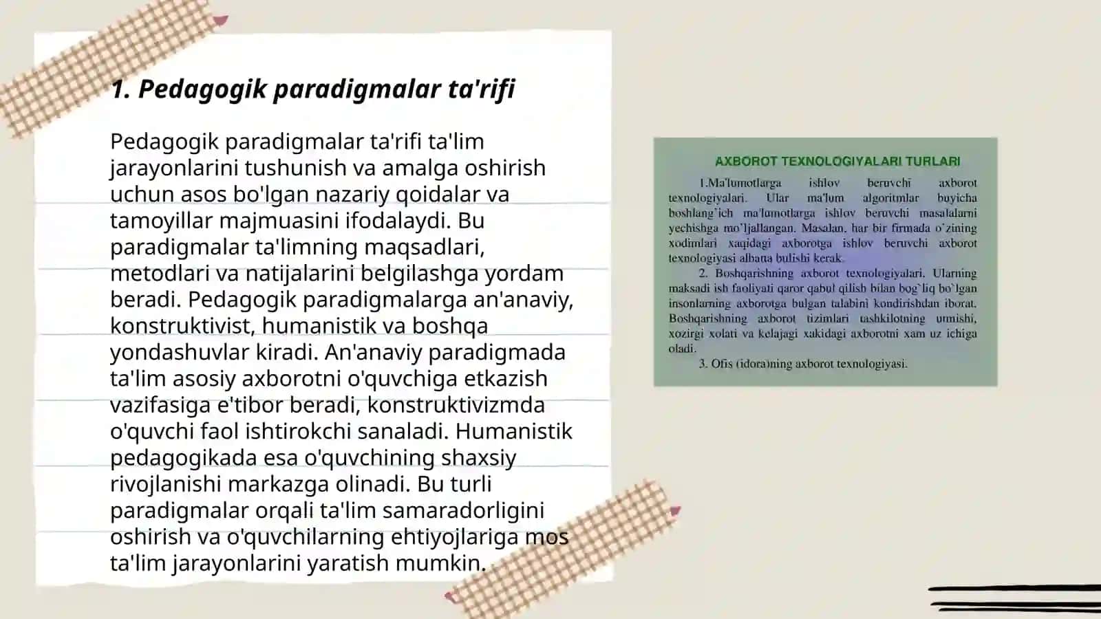 Pedagogik paradigmalar va ularning ijtimoiy taraqqiyotdagi ahamiyati 3