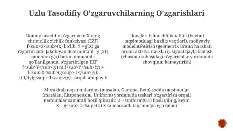 Uzluksiz tasodifiy miqdor 3