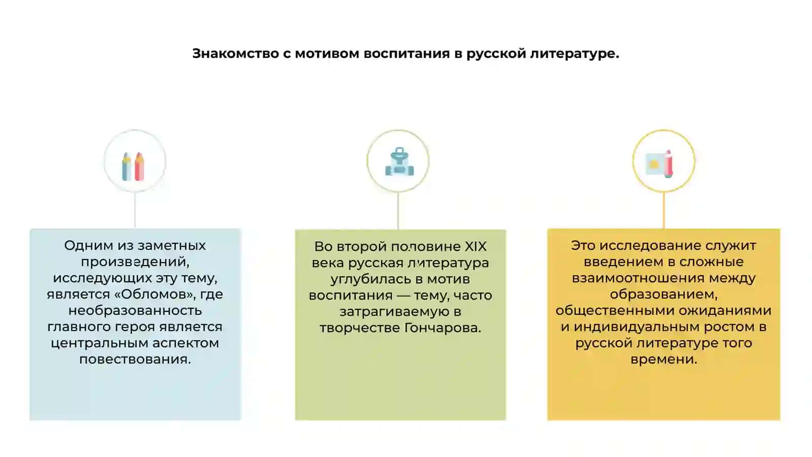 Мотив воспитания в русской литературе второй половины 19 века в произведениях Гончарова Обломов 3