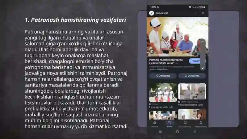 Patranash hamshiraning hujjatlari patranash hamshirasi ish faoliyatining sifat monitoringi 3
