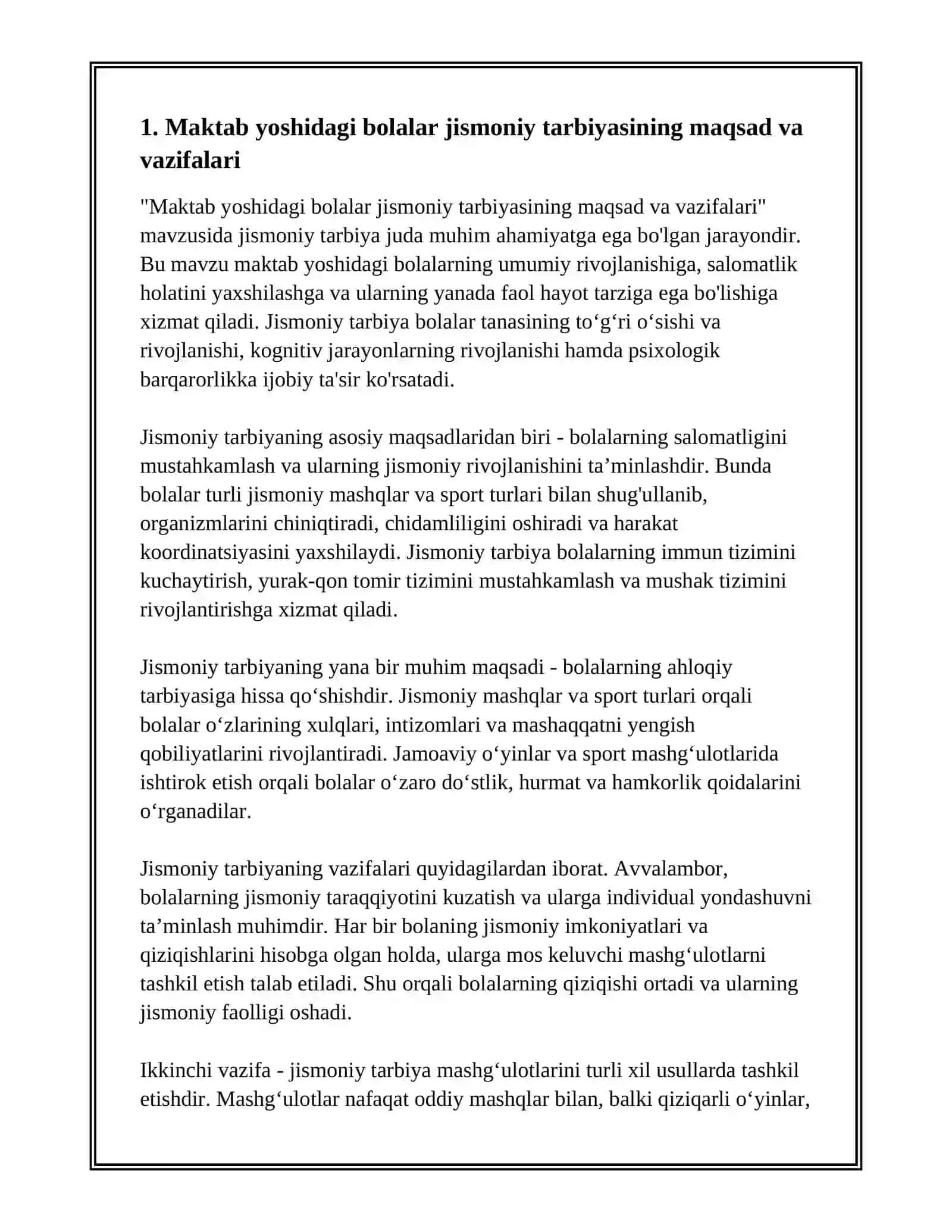 MAKTAB YOSHIDAGI BOLALAR JISMONIY TARBIYASI 3