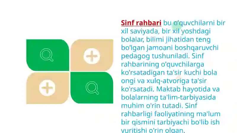 Sinf rahbarining faoliyati 3