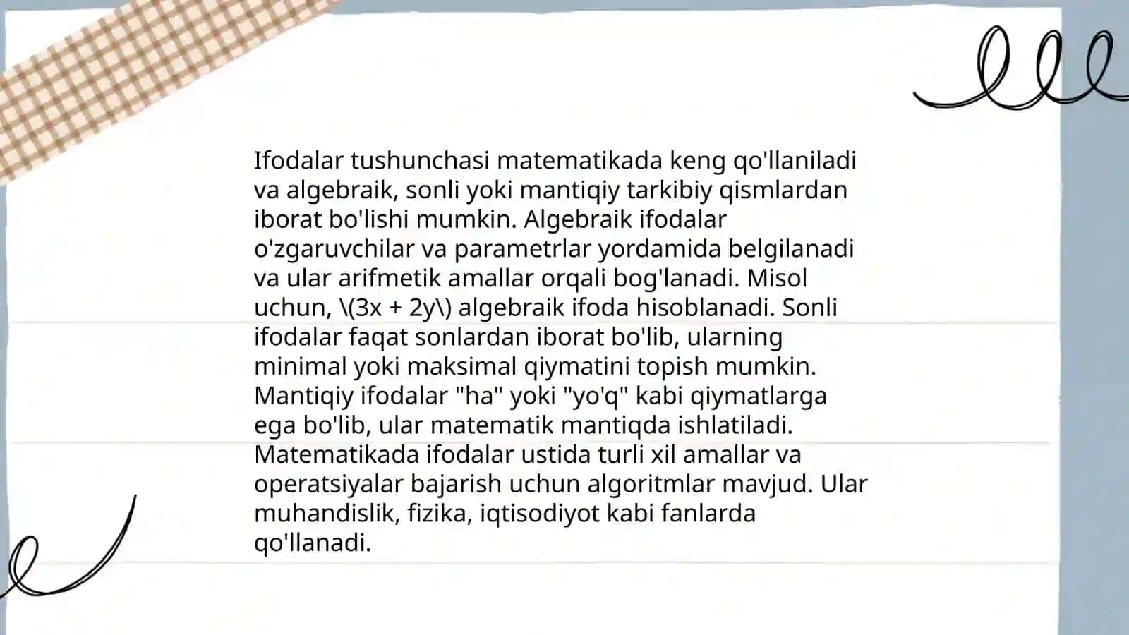 Ifodalar 3