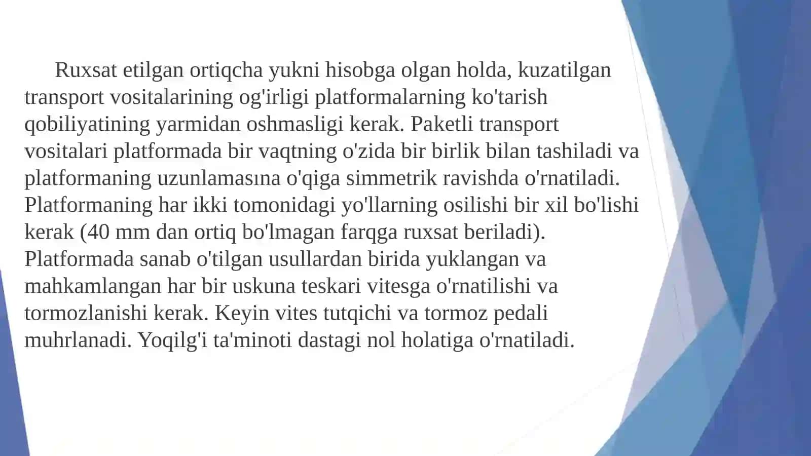 Temiryo’l platformalariga ortilgan zanjir-tasma lixarbiy mashinalarini mahkamlash 3