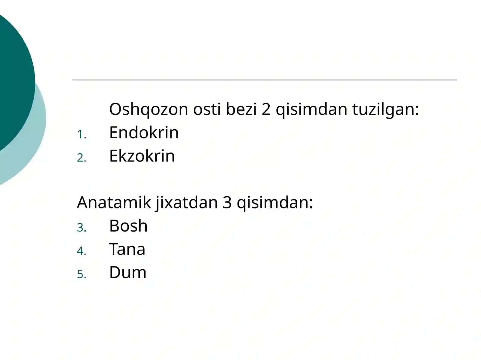 Oshqozon osti bezining ekzokrin va endokrin qismi 3