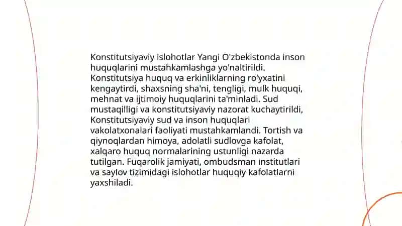 Yangi O'zbekistonda inson haq-huquqlari va erkinliklari kafolatining yaratilishi 3
