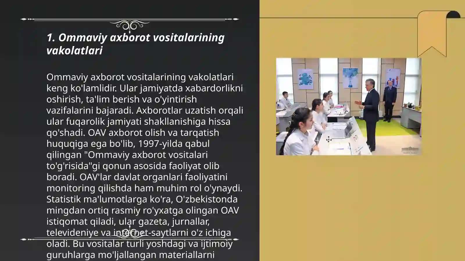 Ommaviy axborot vositalarining vakolatlari 3