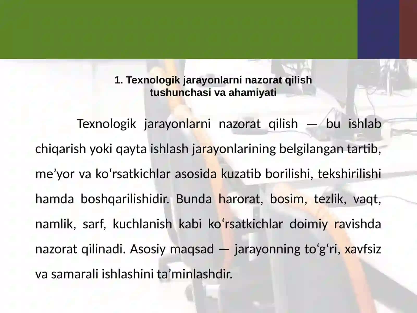 Texnologik jarayonlarni nazorat qilish 3