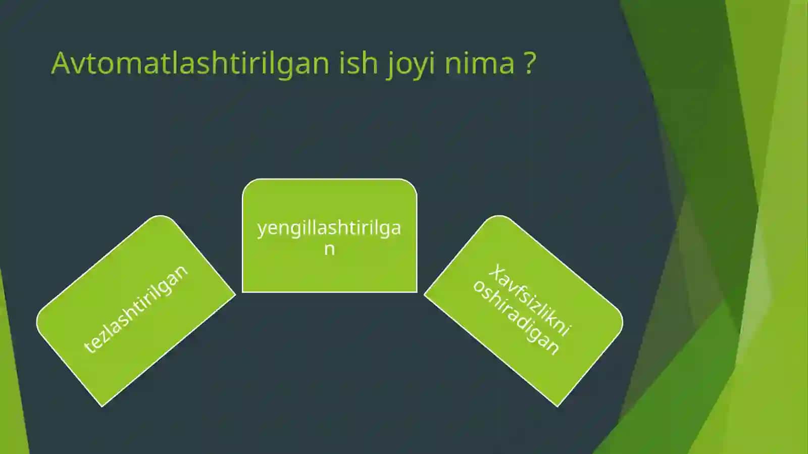 Avtomatlashtirilgan ish joyi yaratish 3