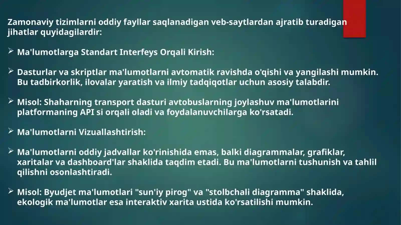 ZАMОNАVIYОCHIQАХBОRОT TIZIMLАRI TАVSIFI 3