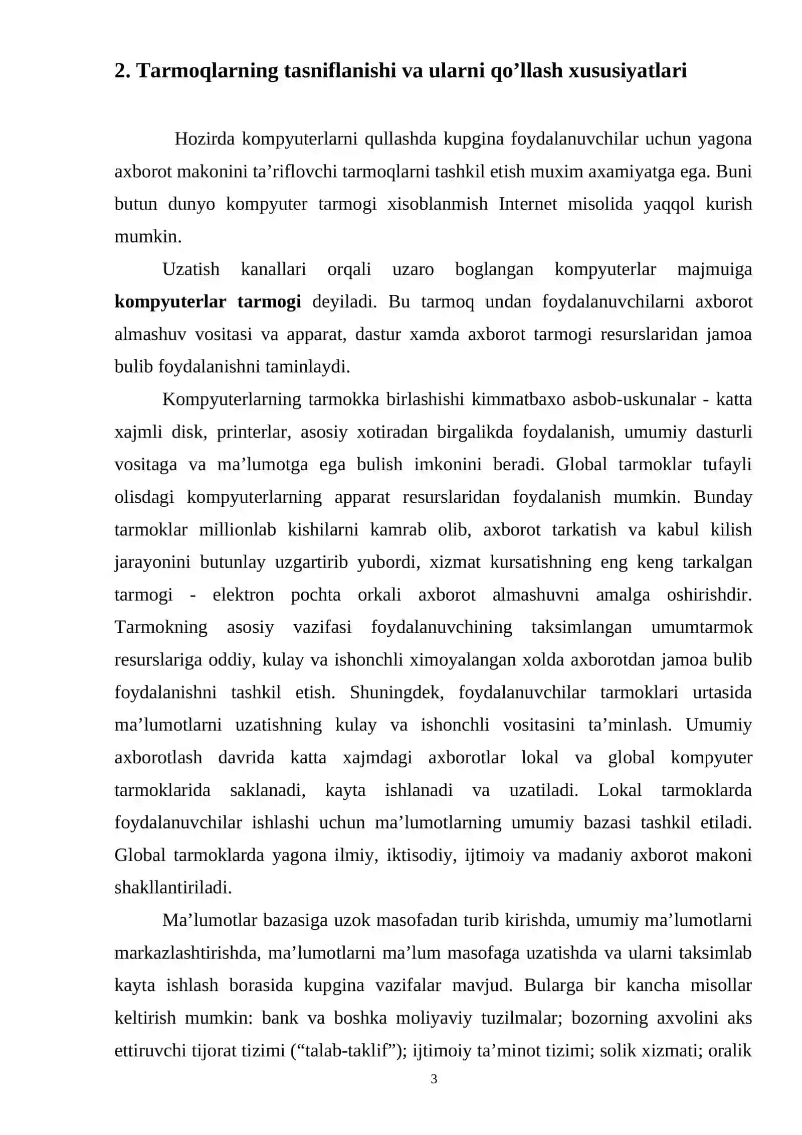 Lokal kompyuter tarmog'ini tashkil etishning xususiyatlari va ularning funksional guruxlari 3