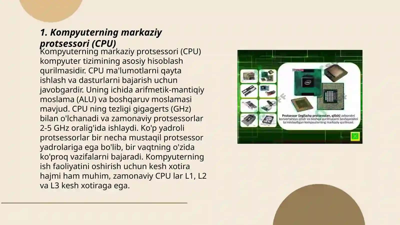 Kompyuterning markaziy protsessori (CPU) 3