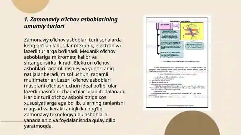 Zamonaviy o‘lchov asboblari va ularning tasnifi 3