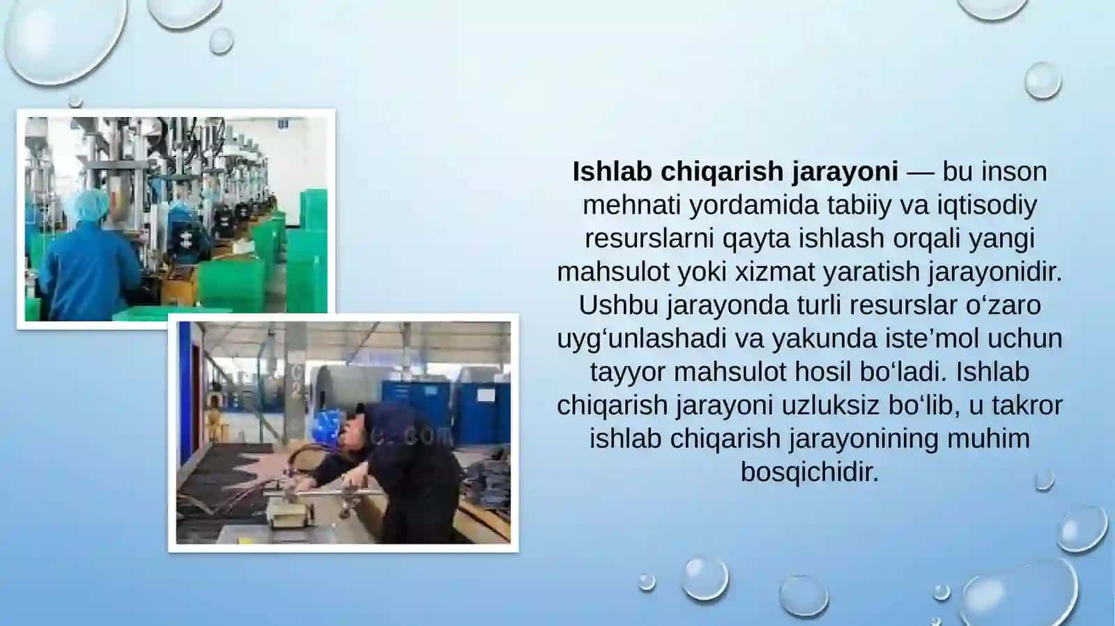 Ishlabchiqarish jarayoni 3