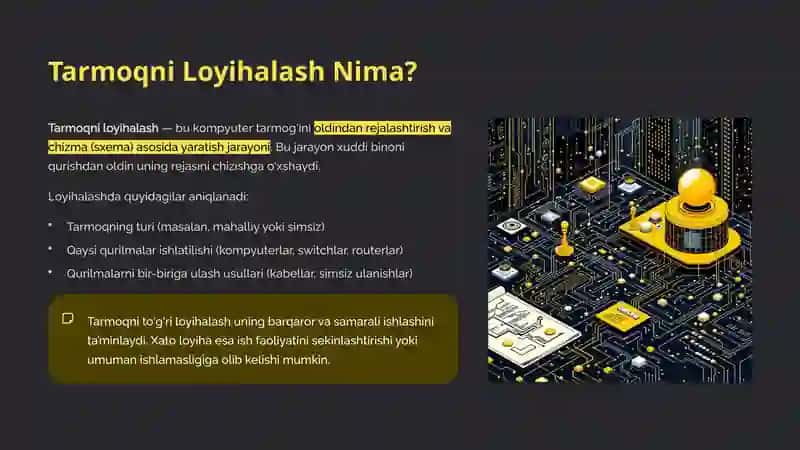Tarmoqni Loyihalash Asoslari 3