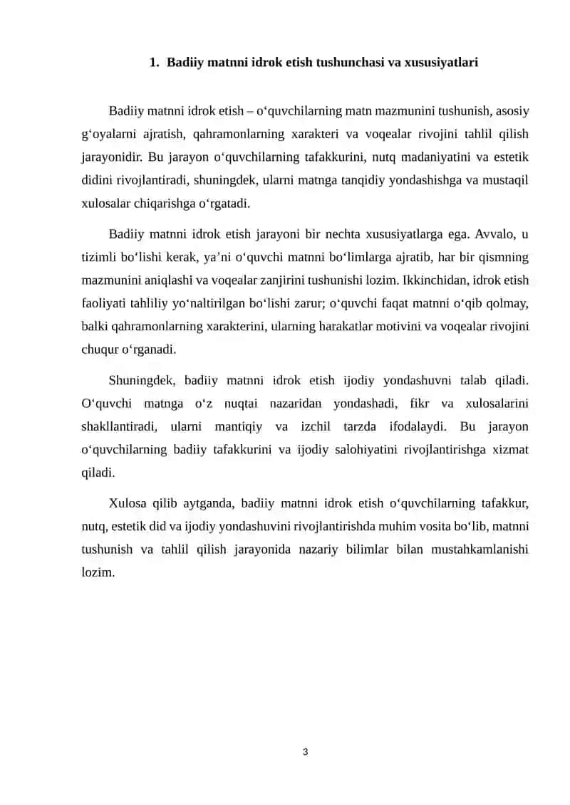 Badiiy matnni idrok etishda nazariy ma’lumotlarning o‘rni 3