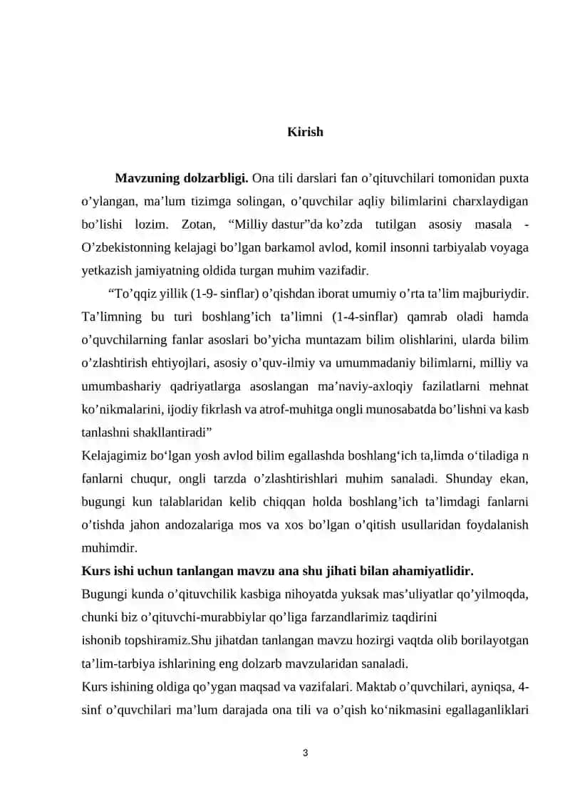 Boshlang’ich sinflarda ona tili va o’qish savodxonligi darslarida harakatni bildiruvchi so’zlarga oid bilimlarni o’rgatish metodikasi 3