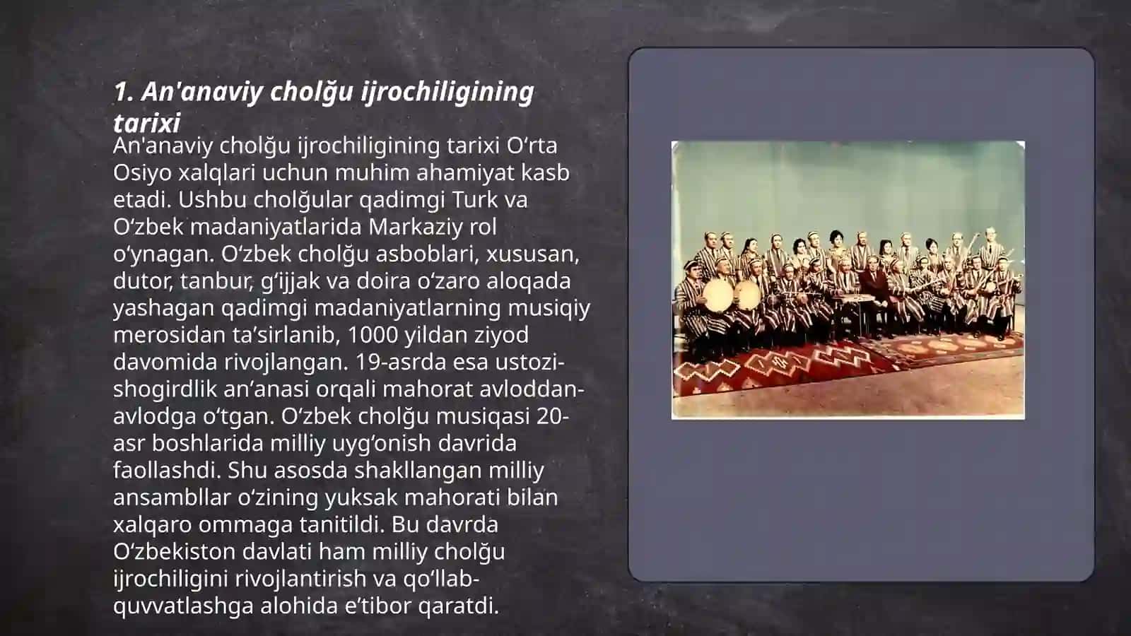 An'anaviy cholğu ijrochligi ansanbli 3