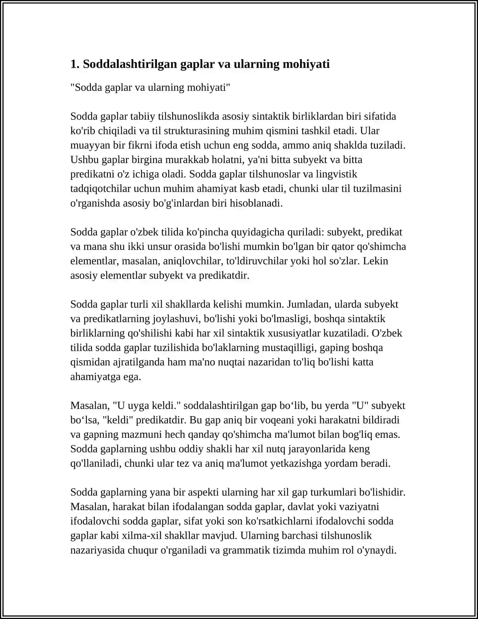 SODDA VA QO‘SHMA GAPLARNI O‘QITISH METODIKASI 3