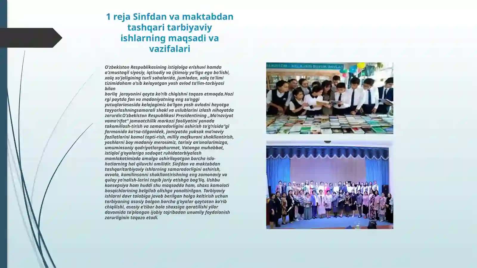 Tarbiyaviy tadbirlar va ularni o’tkazish metodikasi 3