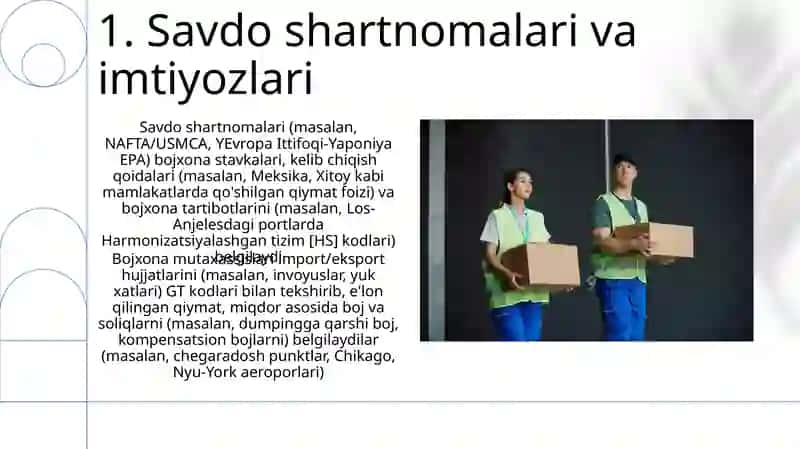 Bojxona ekspertining majburiyatlari 3