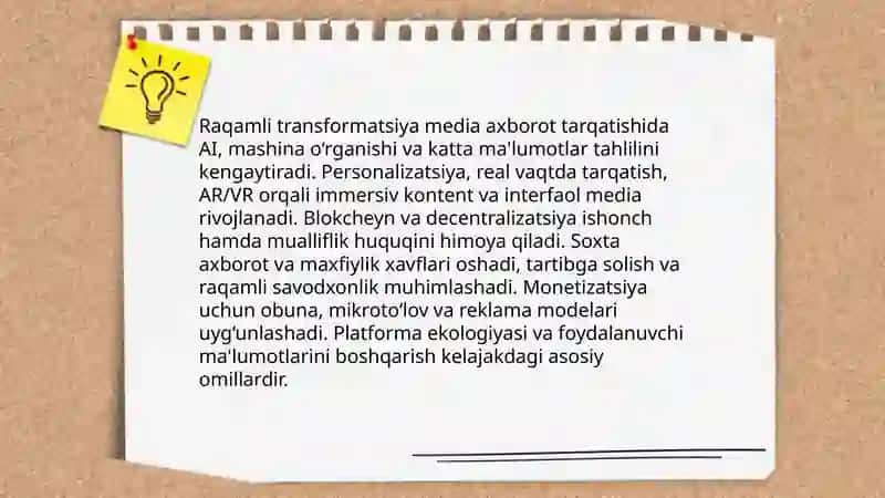 Raqamli transformatsiya va media axborotining kelajagi 3
