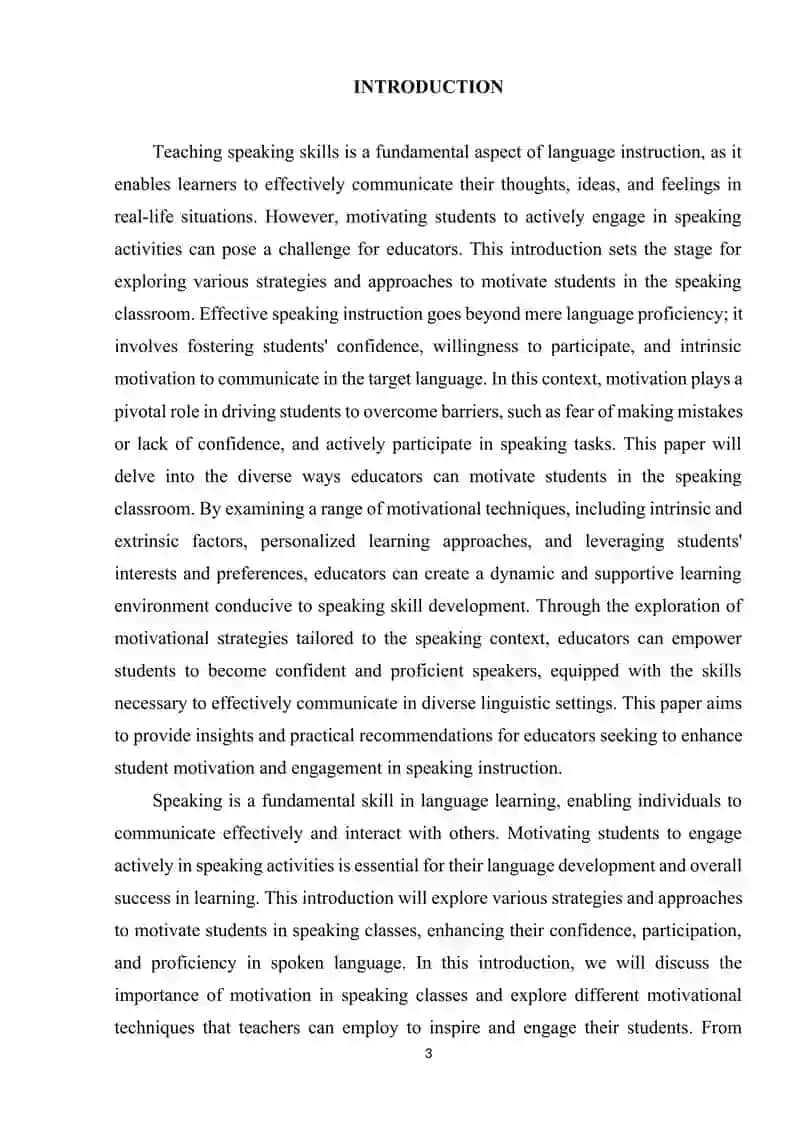 IN TEACHING SPEAKING THE WAYS OF MOTIVATING STUDENTS. 3