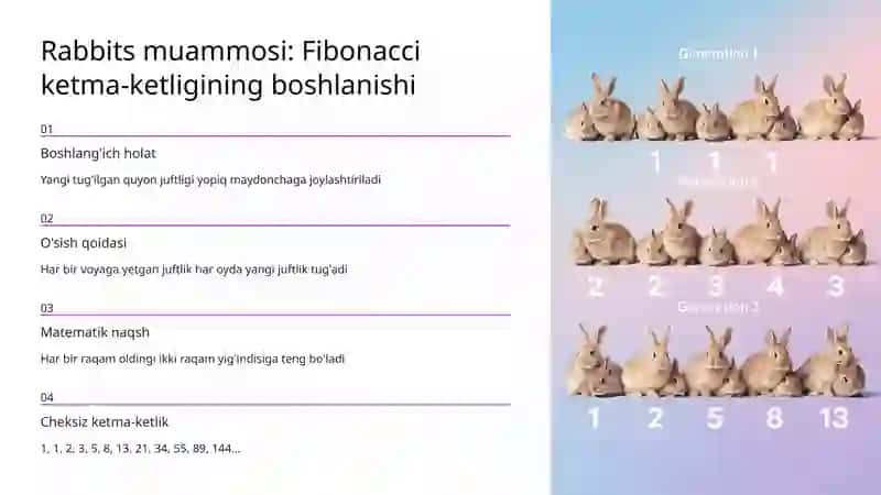 Fibonacci Raqamlari: Matematikaning Sehrli Ketma-ketligi 3