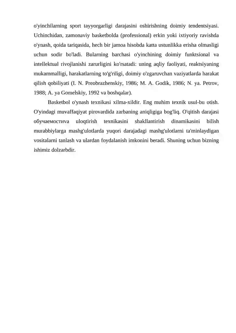 Basketbol oʻyinda harakatlanish texnikasini o’rgatishni takomillashtirish va mahoratini oshirish 3