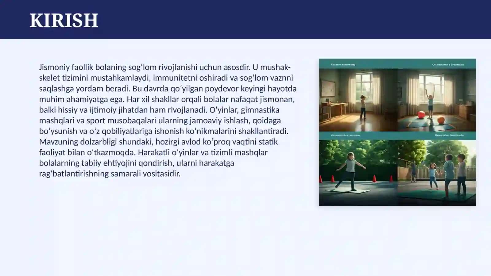 MAKTABGACHA YOSHDAGI BOLALAR JISMONIY TARBIYASINING SHAKLLARI 3