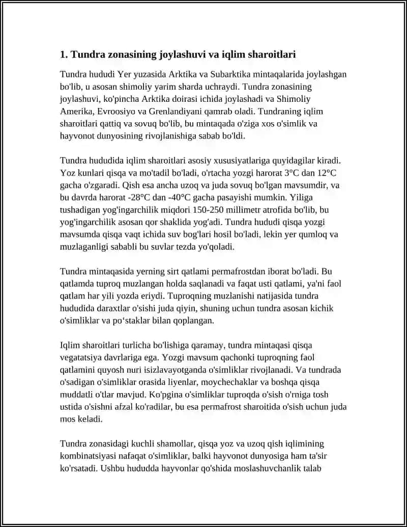 TUNDRA ZONASINING FLORA VA FAUNASI 3