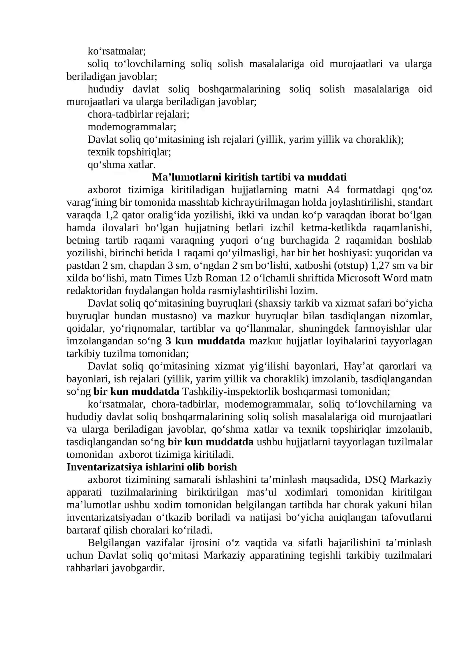 Ichki idoraviy hujjatlar elektron axborot tizimi  axborot tizimida 3