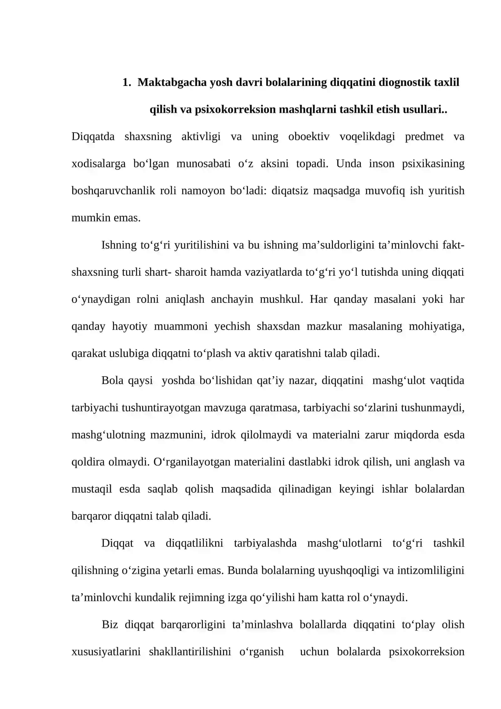 Maktabgacha yosh davri bolalarida diqqat barqarorligini ta’minlashning psixokorreksion ishlari 3