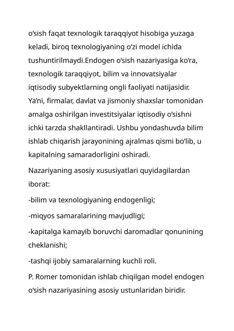 Endogen O‘SISH NAZARIYASI VA UNING KAPITAL TO‘PLANISHIGA TA’SIRI 3