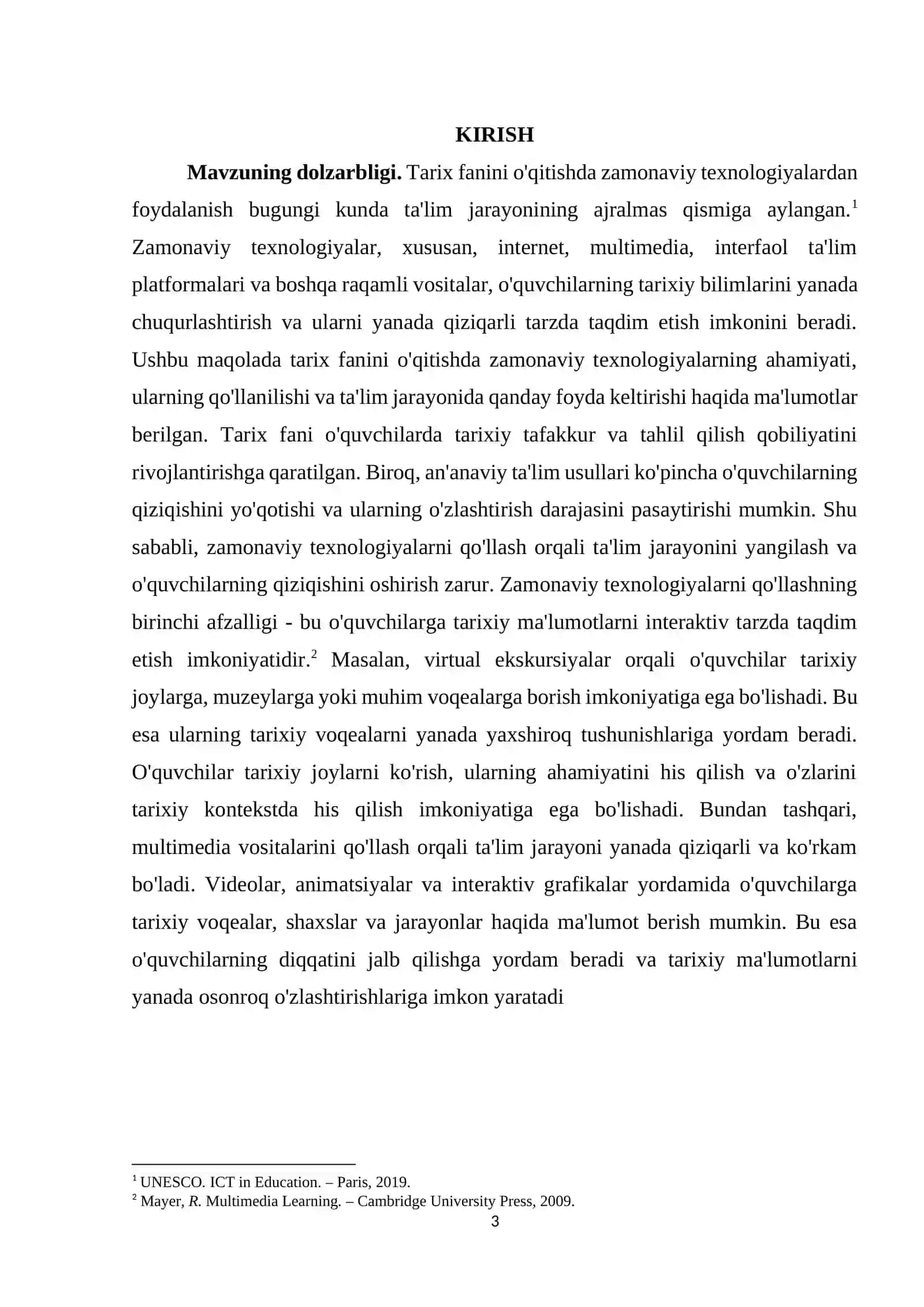 Tarix fanini o’qitishda axborot texnologiyalardan foydalanish 3