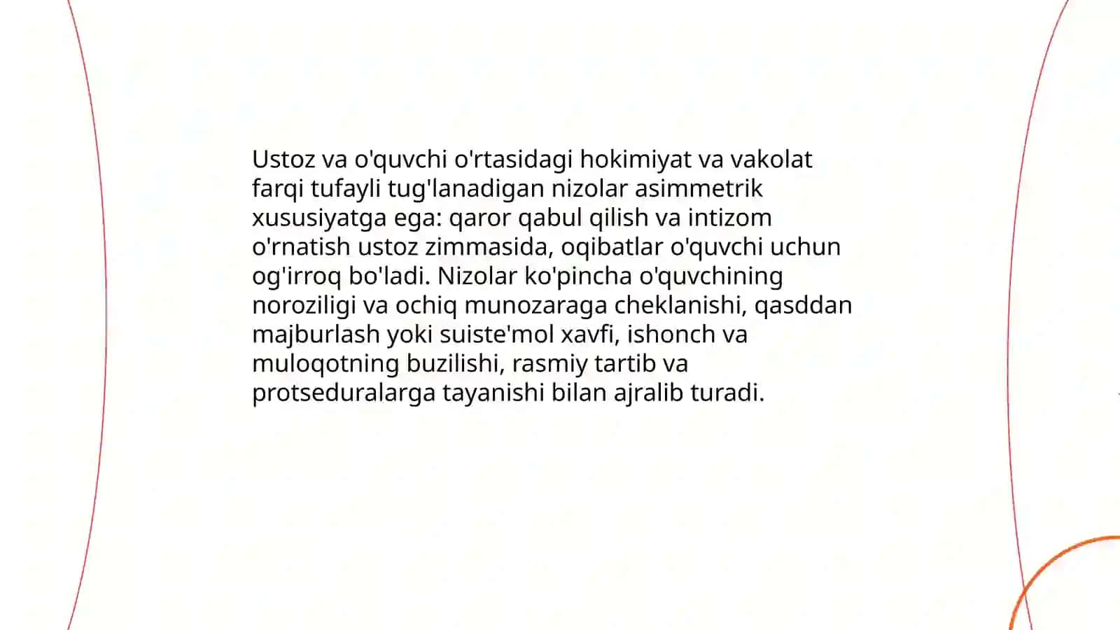 O'qituvchi va o'quvchilar o'rtasidagi nizolarning o'ziga xos xususiyatlari 3