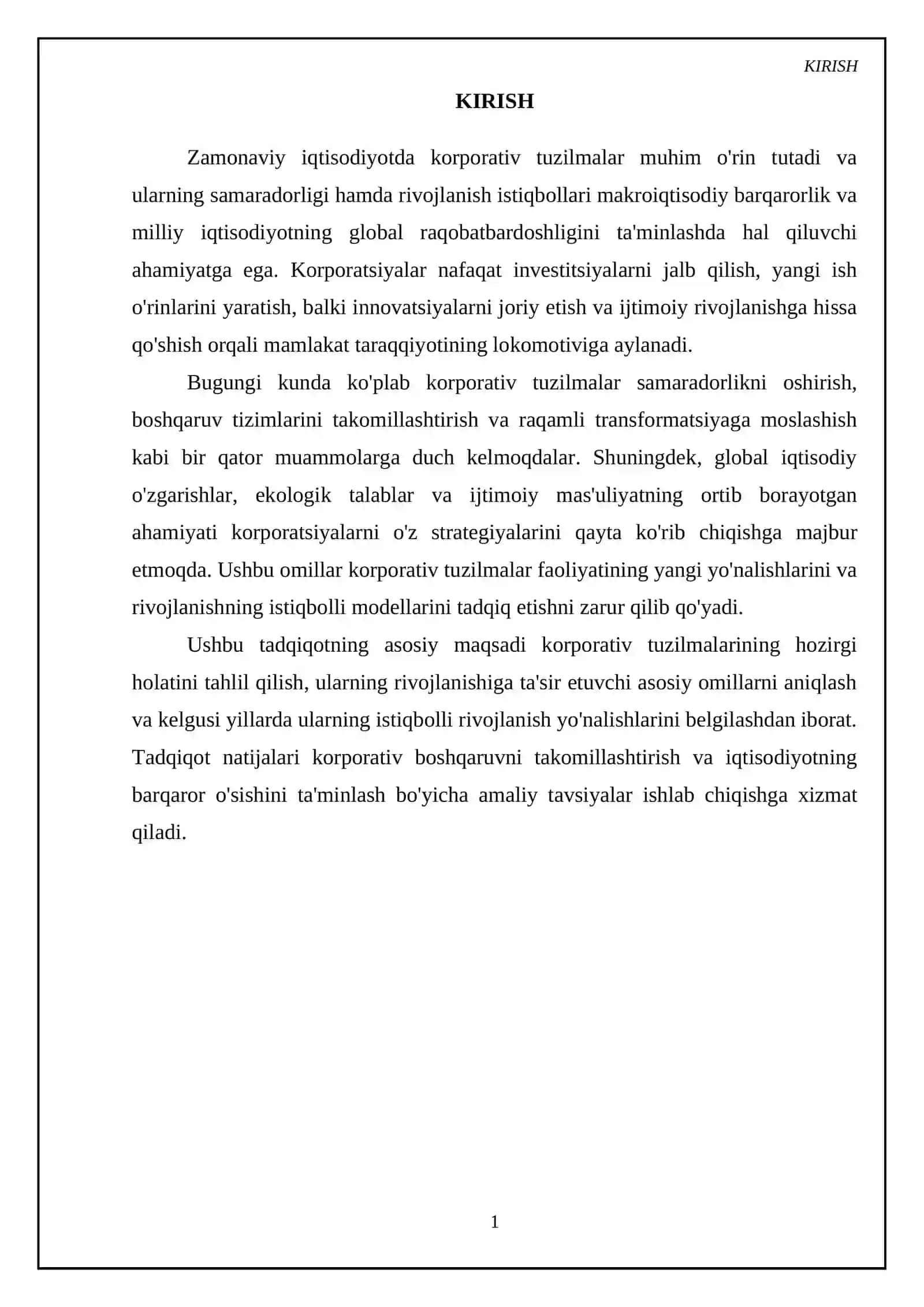 Kоrpоrаtiv tuzilmаlаr vа ulаrning rivоjlаnish istiqbоllаri 3