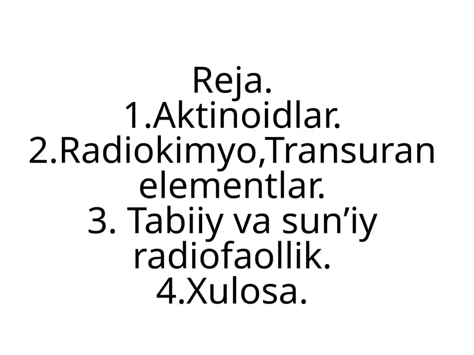 Aktinoidlar, Radiokimyo, Transuran elementlar va Tabiiy va suniy radiofaollik 3