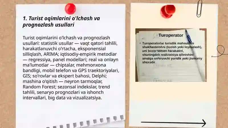 Turizmda o'lchash, tahlil qilish va takomillashtirish 3