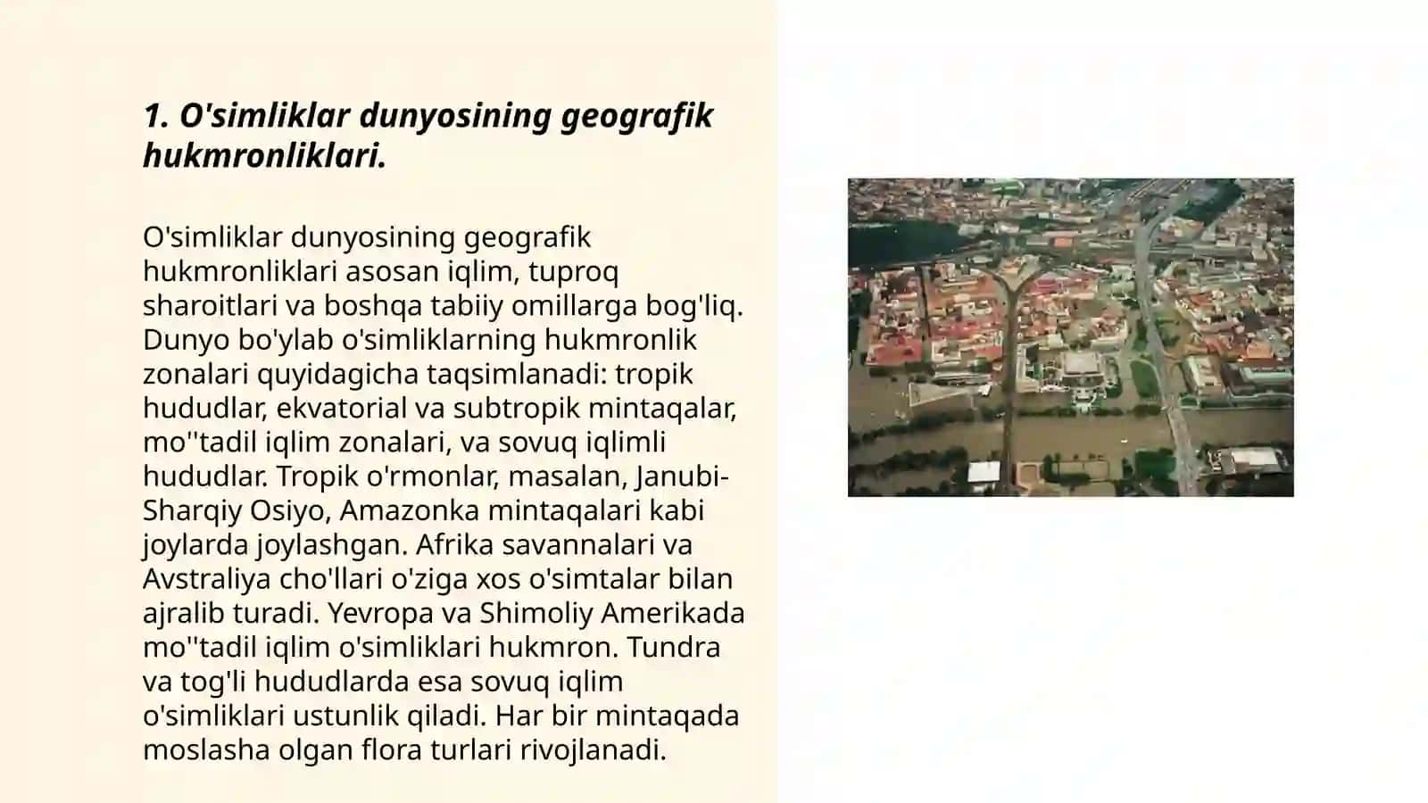 O'simliklar dunyosini geografik tarqalishiga ko'ra hukmronliklarga ajratilishi 3