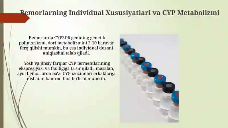 Sitoxrom P-450 induktorlari va ingibitorlarini klinikada qo'llanilishi 3