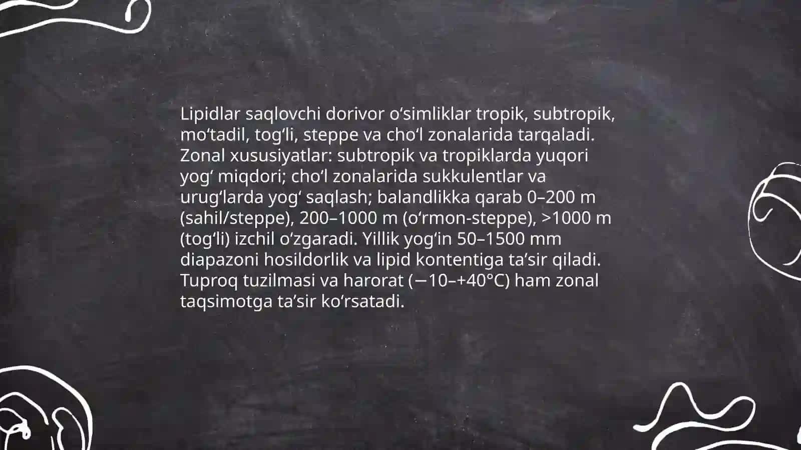 Lipidlar saqlovchi dorivor oʻsimliklarni tabiatda tarqalishini oʻrganish 3
