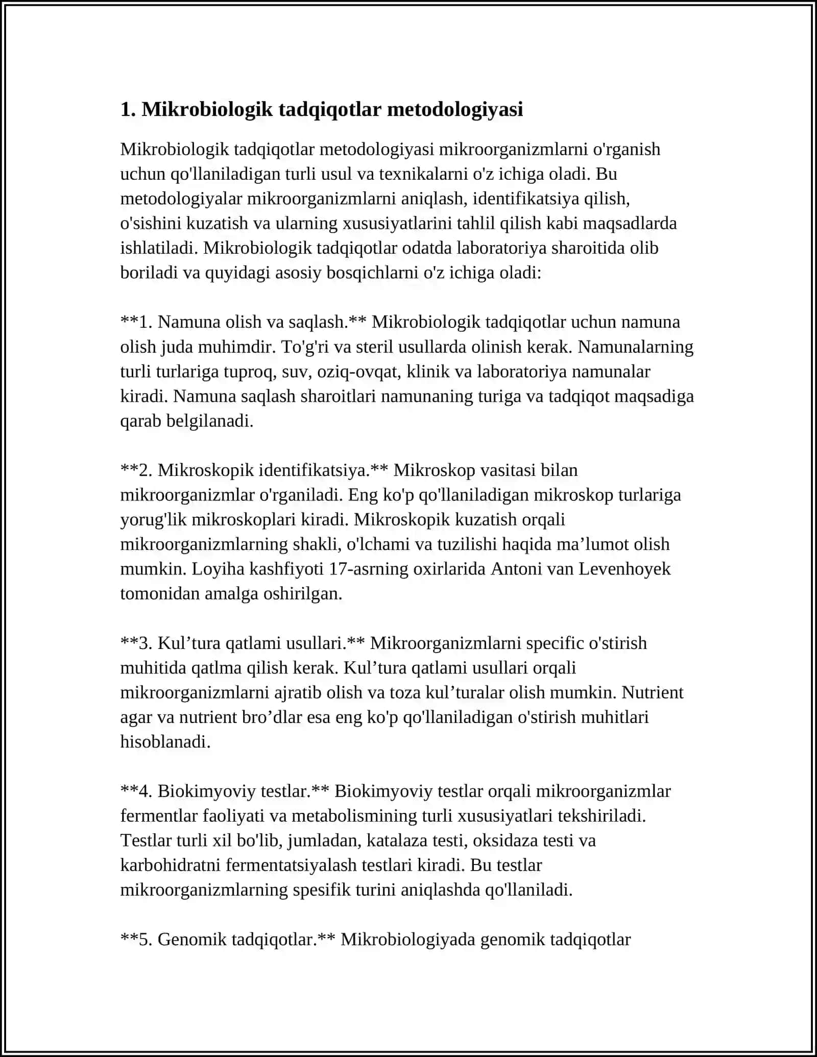 MIKROBIOLOGIK TADQIQOTLARNING ASOSIY USLUBLARI 3