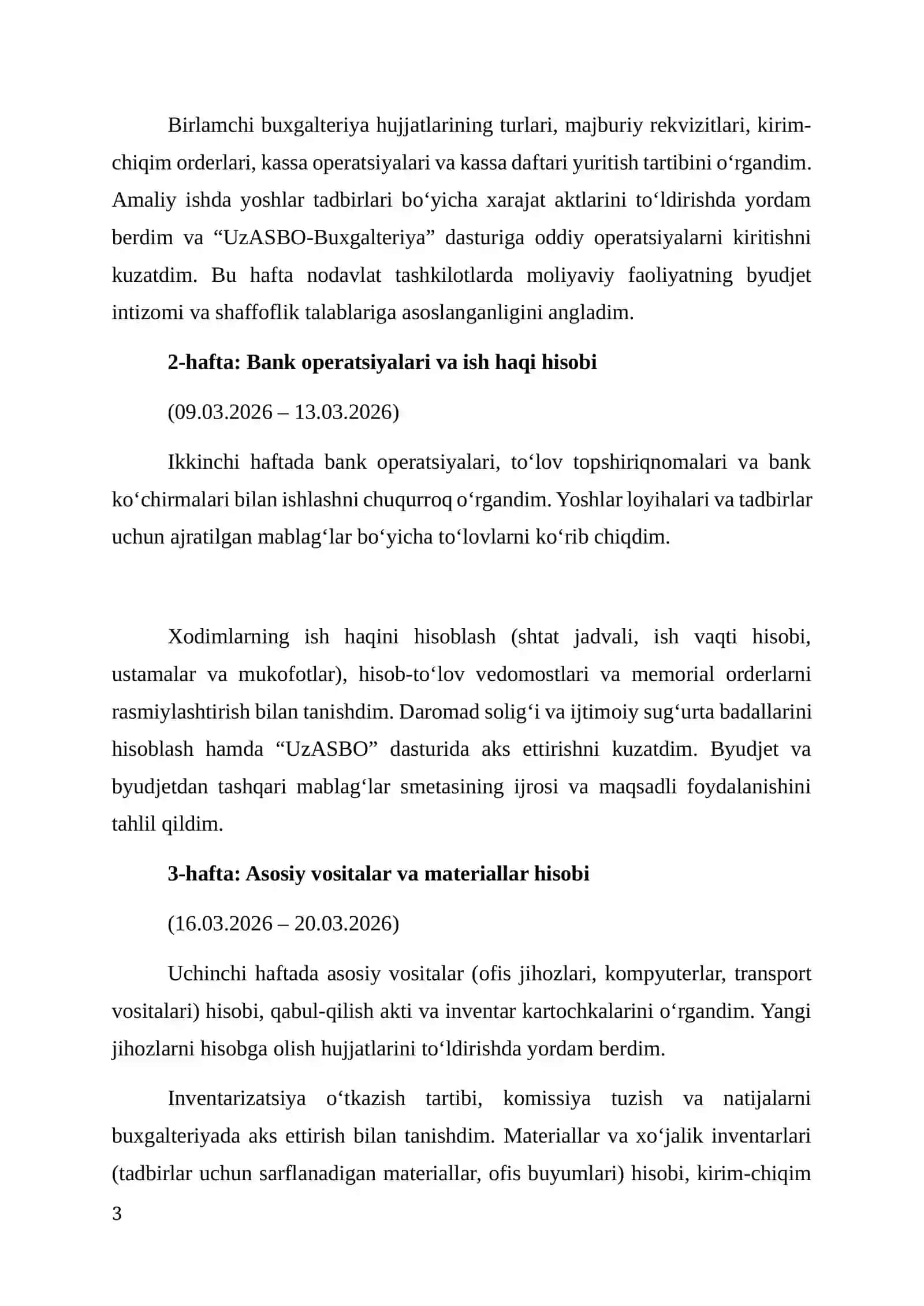 Yoshlar ittifoqi Buxoro viloyat kengashi. Amaliyot hisoboti. 3