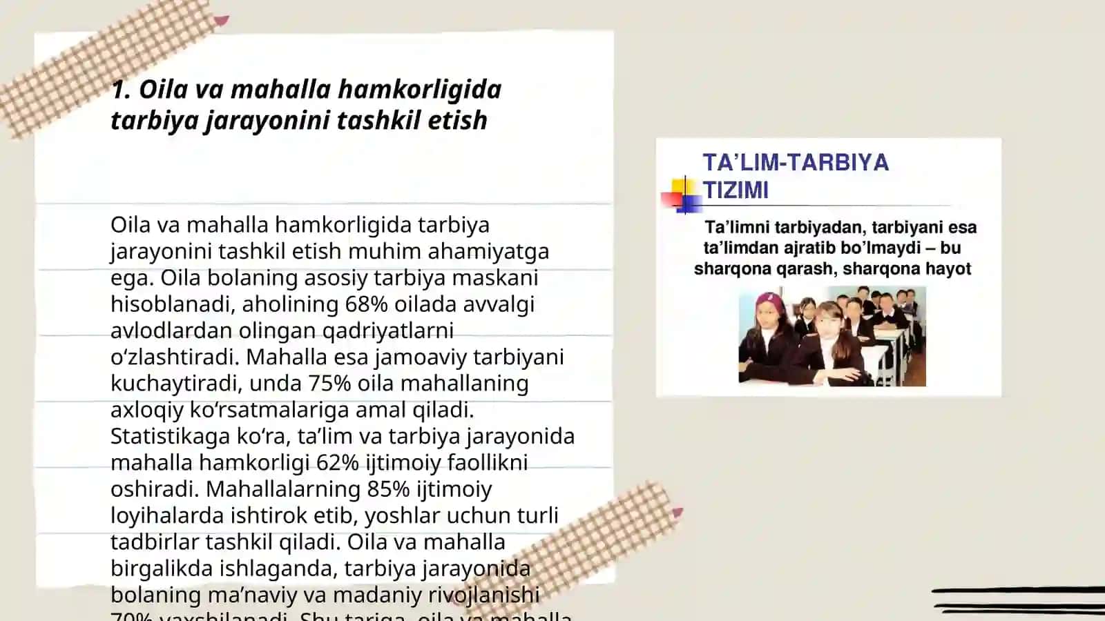 Tarbiya jarayonida oila, mahalla hamda taʼlim muassasalarining hamkorligini yoʻlga qoʻyish shakl va metodlari 3