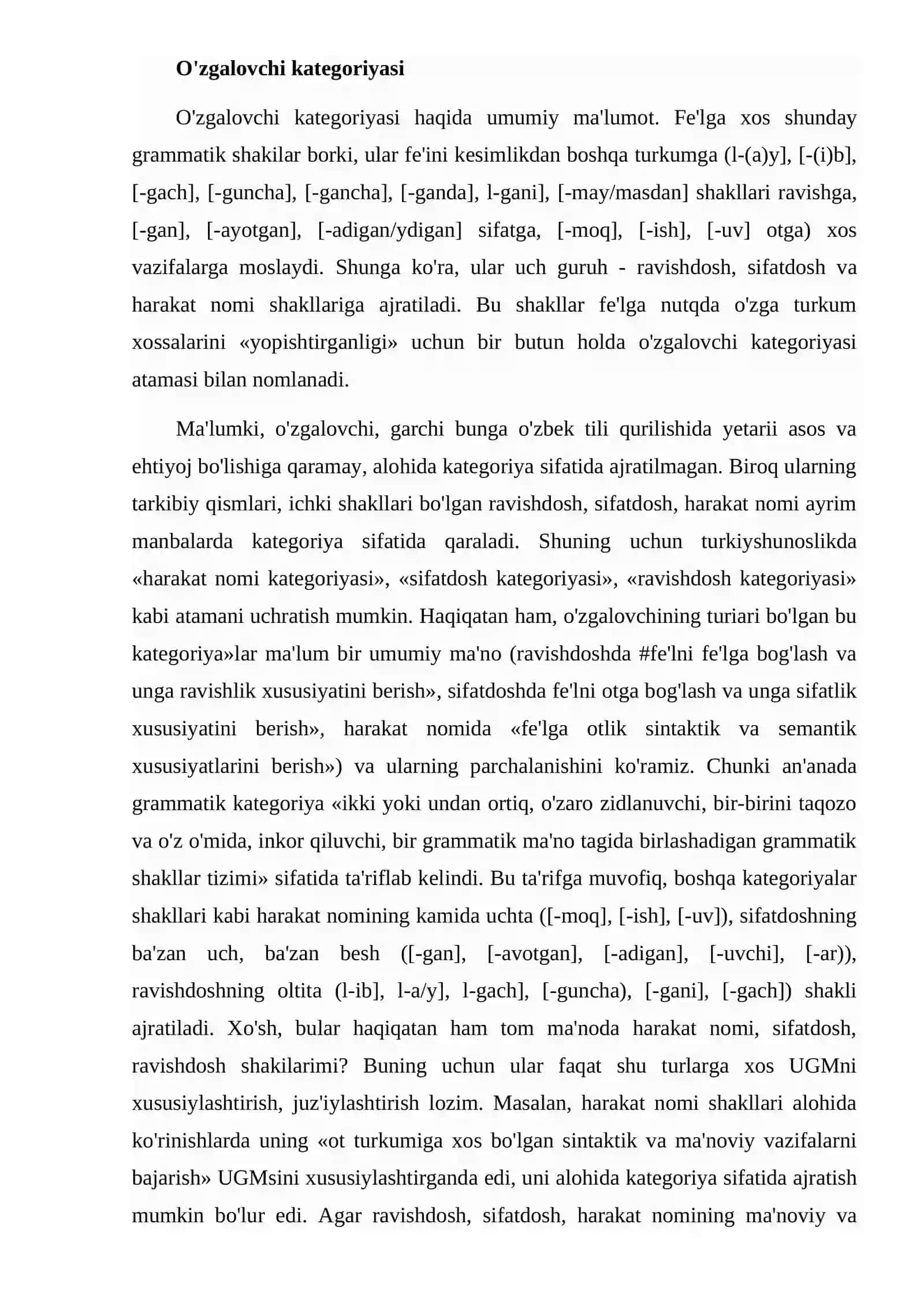 Fe’l o’zgalovchi kategoriyasi shakllarining uslubiy xoslanishi 3